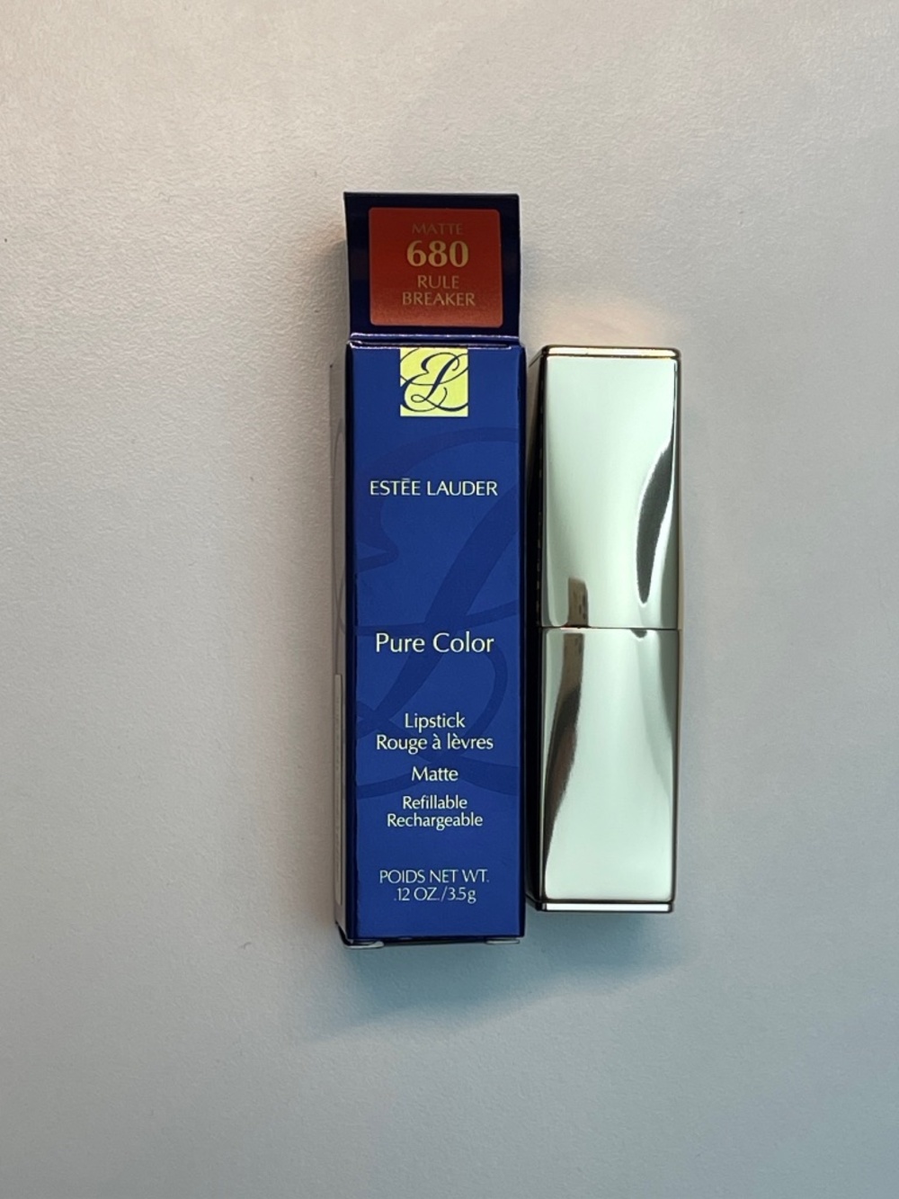 NEW Estee Lauder 680 RULE BREAKER Pure Color Matte Lipstick Full Size 0.12OZ NIB
